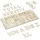 Relaxdays XL Holzbuchstaben Set 104 TLG, Beige