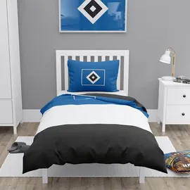 Hamburger SV Bettwäsche 2023 Blau/Weiß/Schwarz Unisex 80