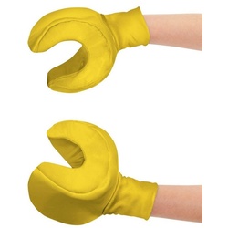 Metamorph Kostüm Lego Hände, Ausgepolsterte Lego-Handschuhe, mit denen Du trotzdem greifen kannst gelb
