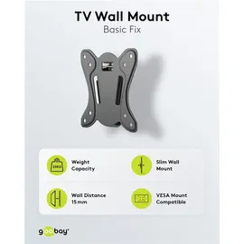 goobay TV-Wandhalterung Basic Fix (Größe S) - 58523