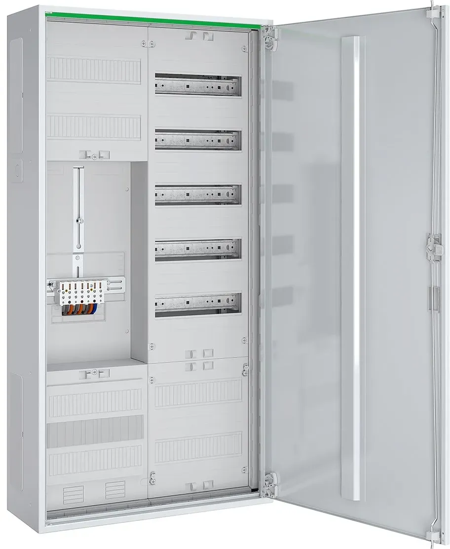ABN ABNRS207Z0051 Zählerschrank 3Pkt, 1Z, 1V, 1APZ, HLAK/ZSK, IP44, SKII, 5-polig, BxHxT 550x1100x210 mm, weiß