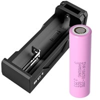 Akku und Ladegerät passend für das Pard Nachtsicht-Nachsatzgerät NV007A Li-ion-Akku 18650 mit 3,7 Volt 3500mAh