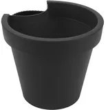 Spetebo Fallrohr Blumentopf 24 x 21 cm Grau