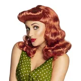 Boland 85050 - Perücke Pin Up Girl, 50er Jahre Lady, Kunsthaar-Frisur, lange Wellen, Kopfbedeckung, Kostüm, Karneval, Mottoparty