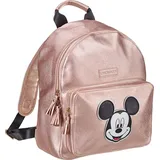 Onomato! Mickey Mouse Rucksack Backpack Mädchen Frauen für Groß und Klein Kinder Erwachsen, Farbe:Rosegold