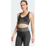 adidas Aeroknit Training Light Support Sport-BH Black / Grey Six S