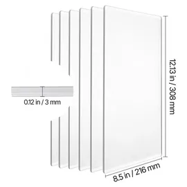 Vevor Stanzplatten 6er-Pack 308x216x3 mm Transparent