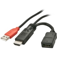 LINDY HDMI Direktstromversorgungskabel HDMI-A Stecker, USB-A Stecker, HDMI-A Buchse