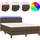 vidaXL Boxspringbett 140 x 200 cm LED Dunkelbraun