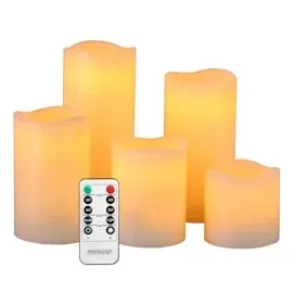 monzana LED Echtwachs Kerzen 5 St.