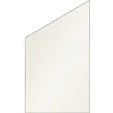 BM Massivholz Abschlusselement Zaun 103 x 180/120 cm Creme/Glas