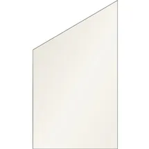 BM Massivholz Abschlusselement Zaun 103 x 180/120 cm Creme/Glas
