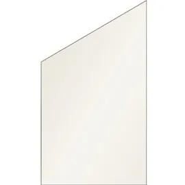 BM Massivholz Abschlusselement Zaun 103 x 180/120 cm Creme/Glas