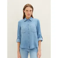 Tom Tailor 1041221 Denim Look Bluse Clean Mid Stone