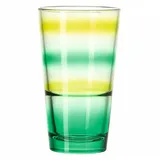 LEONARDO Trinkglas EVENT Grün gestreift 240 ml