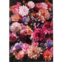 Kare Design Bild Touched Flower Bouquet, Pink, Baumwollleinwand, Massivholz Rahmen, handgemalte Details mit Acrylfarbe, Flowerprint, 200x140x3,5cm