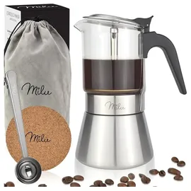 MILU Espressokocher 4 Tassen 12.5x18x9 cm