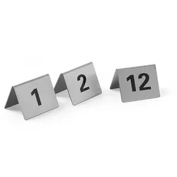 Tischnummern, HENDI, Nummer 1-12, 50x35x(H)40mm
