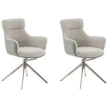 MCA Furniture Esszimmerstuhl Pelion Polyester grau 2er Set