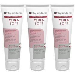 Physioderm Körperpflegemittel Curasoft Hautpflege Creme 3x100ml Hautcreme Pflegecreme silikonfrei