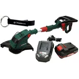 HEADNMORE® Bundle - 1x PARKSIDE® Rasentrimmer PRTA 20 / Rasenkantenschneider + 1x HEADNMORE® Schlüsselanhänger (inkl. 1x2Ah Akku)