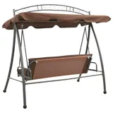 vidaXL Hollywoodschaukel 3-Sitzer kaffeebraun