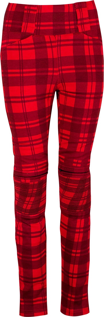 Rusty Stitches Claudia V2 Chequered, leggings femmes - Rouge/Noir - 46