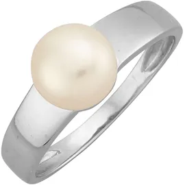 FIRETTI Fingerring Schmuck Geschenk Silber 925 Damenring Ring, mit Muschelkernperle silberfarben|weiß 52