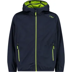 CMP KID JACKET FIX HOOD B.BLUE-LIMEGREEN
