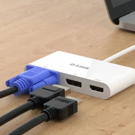 D-Link DUB-V310 USB-C 3-Port Video Adapter