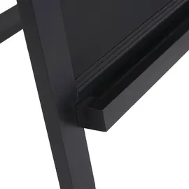 Mendler Werbetafel HWC-E51, Aufsteller Kreidetafel Kundenstopper Dekotafel, 66x39x33cm ~ schwarz lackiert
