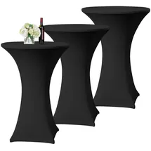 luxuskollektion 6er-Set Grau Stretch Stehtischhusse Ø60-65cm Spandex