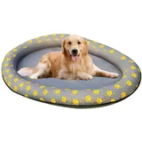 Hundepool Float – Faltbarer aufblasbarer Hundepool | Pfoten-Design Haustier Floß | Hund schwimmendes Reihenbett | Sommer idealer Haustierpool Schwimmer für kleine, mittelgroße und große Katzen und