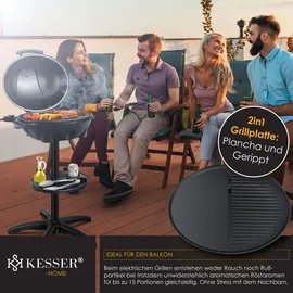 Kesser Elektrogrill 2in1 2400 Watt schwarz