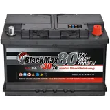 Autobatterie 12V 80Ah BlackMax Starterbatterie ersetzt 70Ah 72Ah 74Ah 75Ah 77Ah