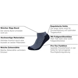 CAMANO Funktionssocken 4er Pack Grau/Orange/Weiß 39-42