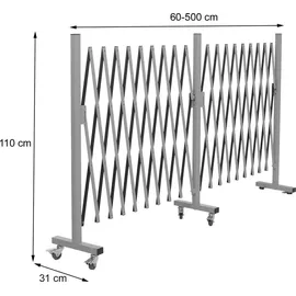Mendler Alu Absperrgitter 110 x 500 cm Gelb/Schwarz