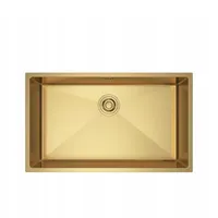 QLS Spülbecken SANTA Edelstahl Unterbau 74x44 cm + Siphon