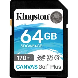 Kingston SDXC Canvas Go! Plus 64 GB Class 10 UHS-I V30