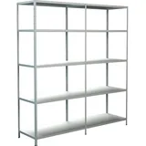 SCHULTE Regalwelt Anbauregal Metall 200 cm x 180 cm x 50 cm Weiß