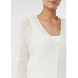 Comma, Strickcardigan aus Alpakamix Weiß L