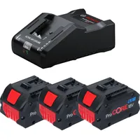 Bosch Professional, Werkzeugakku + Ladegerät Starter Set mit 3x
