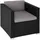 Tectake tectake® Rattansessel - widerstandsfähig, inklusive Sitz- und Rückenpolster, 70 x 69 x 65cm