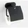 Wenko Turbo-Loc Edelstahl Toilettenpapierhalter Orea Black Matt 14 x 12.5 x 7 cm