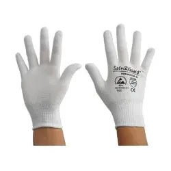 SafeGuard ESD Handschuh, ohne Beschichtung, silikonfrei DSWL36567 , 1 Paar, Größe S, weiß