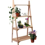 Dobar Blumenständer Blummentreppe 75 x 39 cm Beige