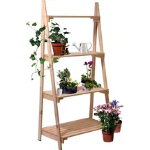 Dobar Blumenständer Blummentreppe 75 x 39 cm Beige