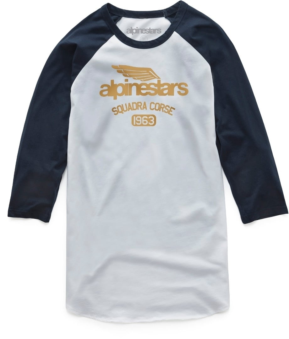 Alpinestars Winged Team Longsleeve, weiss-blau, Größe S für Männer