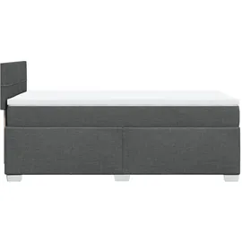 vidaXL Boxspringbett mit Matratze Dunkelgrau 80x200 cm Stoff