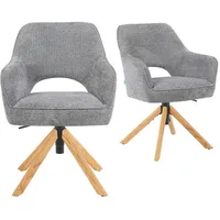 dubi möbel Mika-Lara Webstoff grau 2er Set